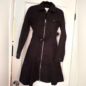 Diesel zip up dress belted size Medium runs small black